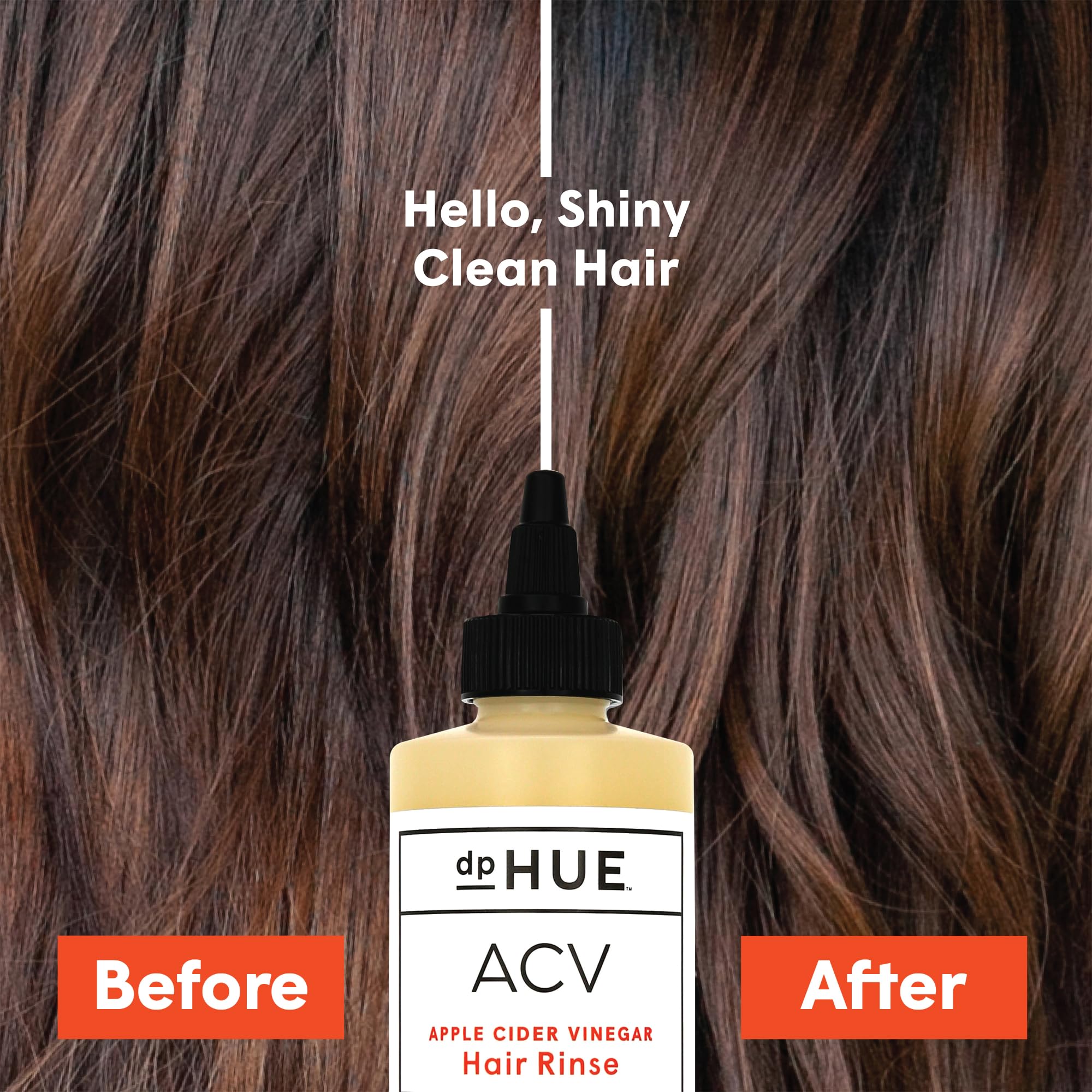 dpHUE Apple Cider Vinegar Hair Rinse - 8.5 oz, Pack of 2 - Shampoo Alternative, Scalp Cleanser & Post Workout Rinse - Removes Buildup & Sweat - Protects Natural Hair Oils